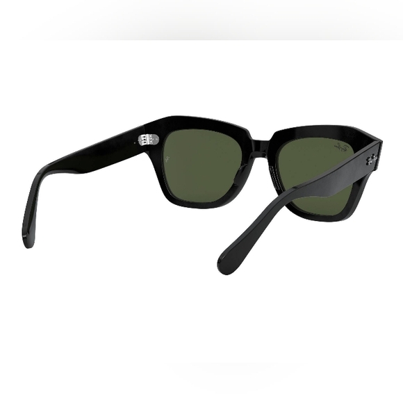 RayBan State Street Green G15 Lenses RB2186 Black Frame Men & Women - Picture 6 of 15